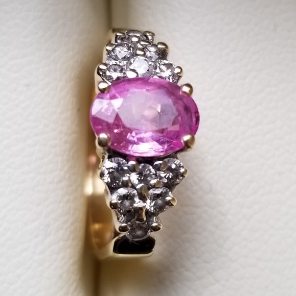 LeVian 1.30ct 18KT Pink Sapphire Ring - Picture 1 of 7